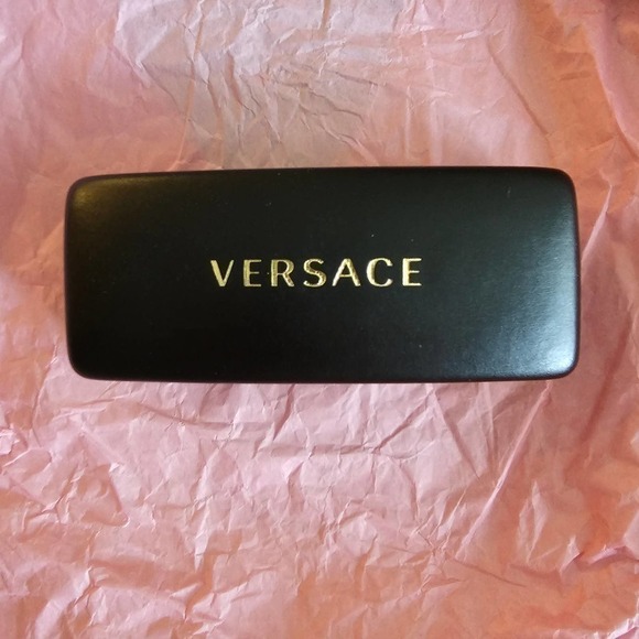 Versace 57mm Cat Eye Sunglasses black gold - Picture 7 of 11